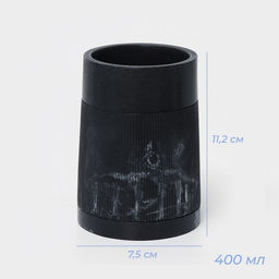 Набор аксессуаров для ванной комнаты SAVANNA, 3 предмета, дозатор, стакан, мыльница, чёрный фото 6