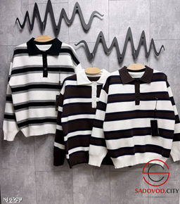 Джемпер - поло в полоску - Bruno фото 7