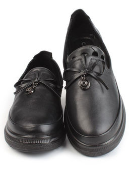 03-5318 BLACK Полуботинки женские (натуральная кожа)
