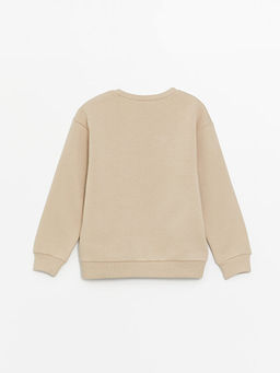 Bisiklet Yaka Bask?l? Uzun Kollu K?z ?ocuk Sweatshirt - Waikiki фото 2