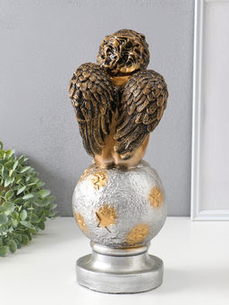 Фигура "Ангел на шаре" бронза, 38х15х14 см