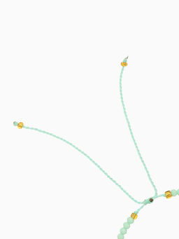 Браслет, длина 16 см, голубой, золотой