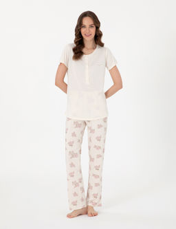 Krem K_sakollu Lohusa Pijama Tak_m_