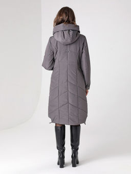 Еврозима! 24308 Пальто дем. серый - Dizzyway фото 4