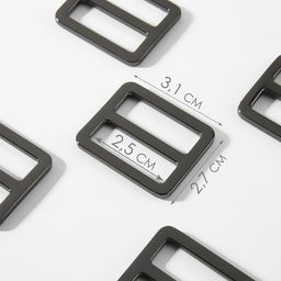 Пряжка регулирующая, двухщелевая, вн. ширина=25 мм, s=3 мм, 5 шт., цвет чёрный никель