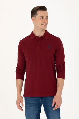 U. S. Polo Assn / Мужской бордово-красный базовый свитшот - U.s. polo assn фото 15