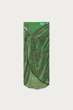 PAREO LENTEJUELAS NUDO MARISA BERENSON X ZARA / Verde