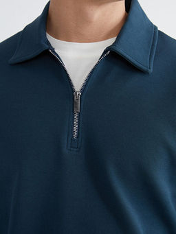 Polo Yaka Erkek Sweatshirt