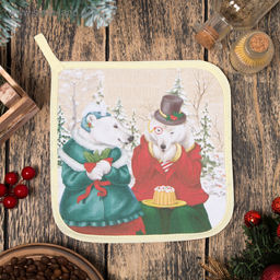 Прихватка Счастливые мгновенья 19х19см,100% х/л,ватин 250г/м2