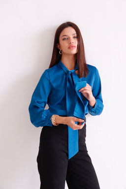 Martichelli Блуза синяя  фото 3