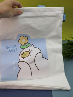 Сумка шоппер "Smile day", white