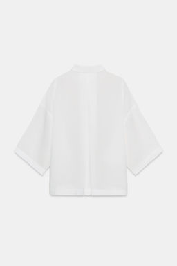 CAMISA FLUIDA OVERSIZE ZW COLLECTION / Blanco - Zara фото 7