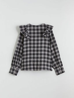 K?z ?ocuk Ekose F?rf?rl? Poplin G?mlek