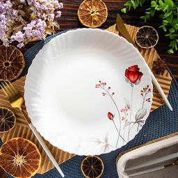 Вероника, Тарелка обеденная, стеклокерамика, 24 см, круглая, Daniks, LHP95/220303 (448946)