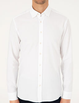 Beyaz Slim Fit Uzun Kollu G_mlek - Pierre cardin фото 6