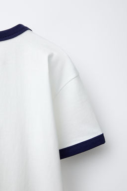 CONTRAST TRIM T-SHIRT - Zara фото 4