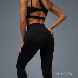 Легинсы женские спортивные ONLYTOP Base, размер 46 (L), чёрные