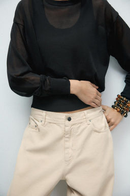 RELAXED MID-WAIST LIMITED EDITION JEANS - Zara фото 2