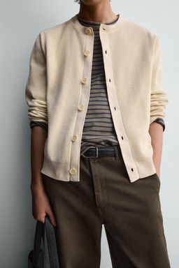 JERSEY RELAXED FIT EFECTO PELO / Gris - Zara фото 6