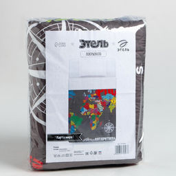 Покрывало детское Этель 1,5 сп Карта мира, 145х210 см, микрофибра  фото 4