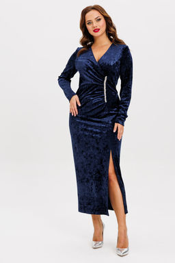 Платье VI.ORO VR-1155-5 синий велюр