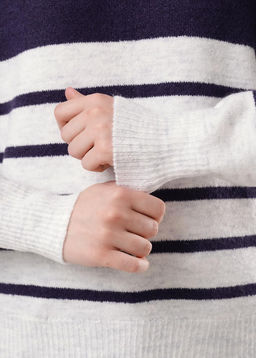 Джемпер жен. (ЧЗ) т.фиолет./молочный 153969апэ - Clever wear фото 3