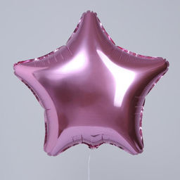 Цена за 5 шт. Шар фольгированный 19", звезда, цвет фламинго, мистик
