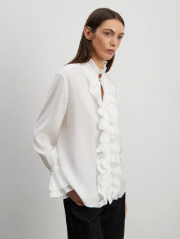 Рубашка однотонная - Emka фото 3