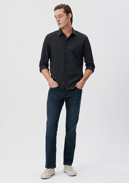 Hunter Mavi Black Golgeli Murekkep Mavi Jean Pantolon