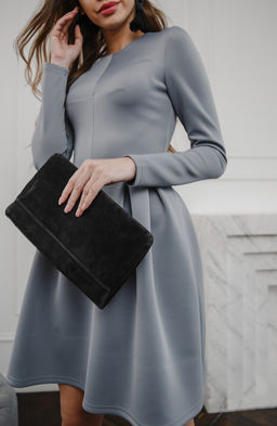 Платье мини серый - Donna saggia фото 2