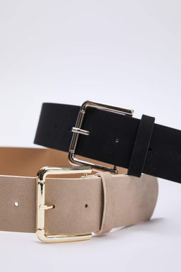 Siyah Kare Tokal? Kad?n Kemer TWOAW26KE00014