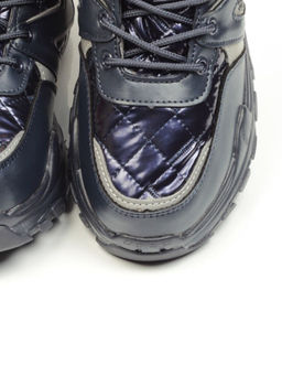 8526-2 DARK BLUE Ботинки зимние женские (искусственные материалы)