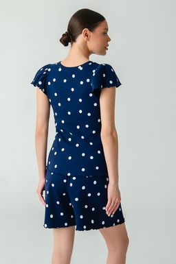 Арт.9176/1 Пижама с шортами 42-48 (4 шт) Цвет:синий, белый - Калинка фото 4