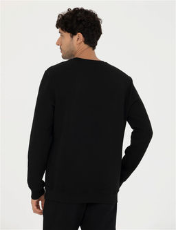 Siyah Regular Fit Sweatshirt