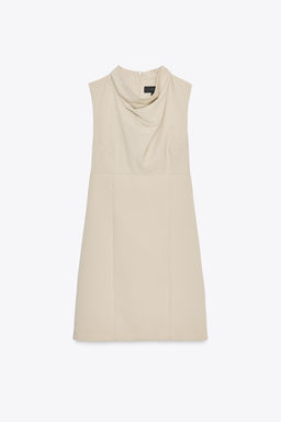 DRAPED NECK SHORT DRESS - Zara фото 3