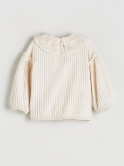 Bebe Yaka K?z Bebek Sweatshirt ve Tayt Pantolon 2li