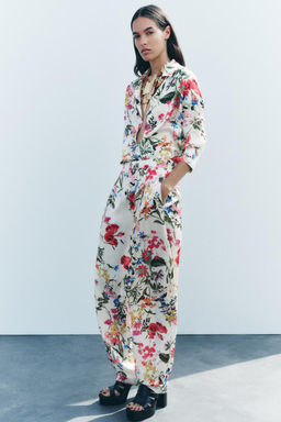 ZW COLLECTION PRINTED SHIRT WITH BUTTONS - Zara фото 4
