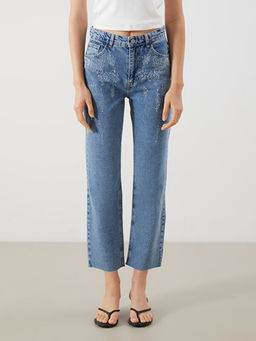 Straight Fit Kad?n Jean Pantolon