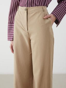 Standart Fit Poplin Kad?n Pantolon