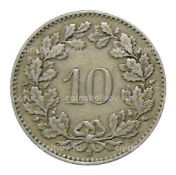 10 раппенов 1925 года Швейцария