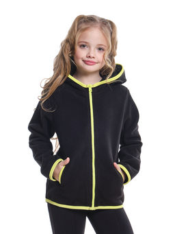 Флисовая толстовка для девочки UD 7725 черный/неон - Mini maxi фото 3