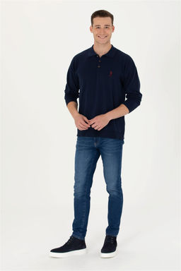U. S. Polo Assn Мужской темно-синий базовый свитер - U.s. polo assn фото 10