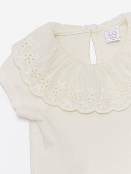 Bebe Yaka K?sa Kollu K?z Bebek Ti??rt - Waikiki фото 3