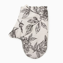 Варежка-прихватка Этель Black flowers, 20?27 см,100% хлопок, саржа 190 г/м?