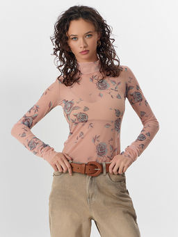 Джемпер женский бежевый из сетки - Mark formelle фото 6