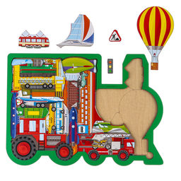 Рамка - вкладыш Лесная мастерская «Все виды транспорта», 26 деталей