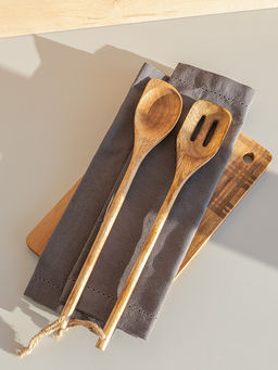 Лопатка для приготовления из дерева манго 35x6 коричневый дерево манго