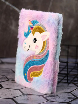 Блокнот плюшевый "Unicorn head", colorful, 21х14,5 см, плотность 80 гр.