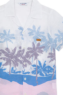 U. S. Polo Assn Синяя рубашка с коротким рукавом для мальчика - U.s. polo assn фото 5