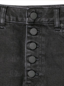 CONTE Джинсовая юбка А-силуэта на пуговицах CON-304 washed black